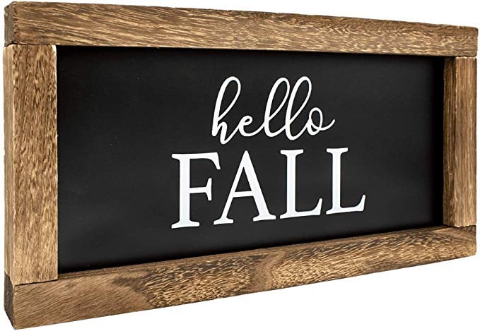 Reversible Hello Fall/Merry Christmas Rustic Wood Sign