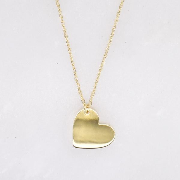 Eliza Page Petite Engravable Heart of Gold Necklace