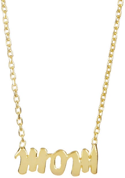 Gab+Cos Designs Gold Vermeil Mom Script Necklace ($65)