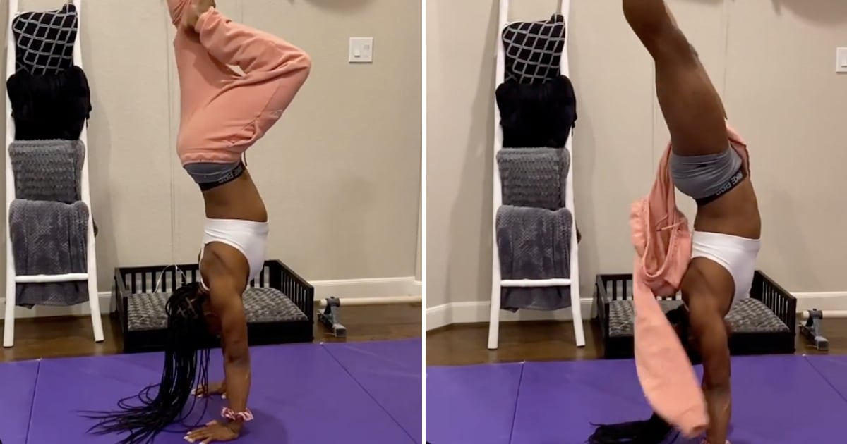 Gymnast Katelyn Ohashi Goes Viral For Taking Off Pants During Handstand  Challenge (VIDEO)