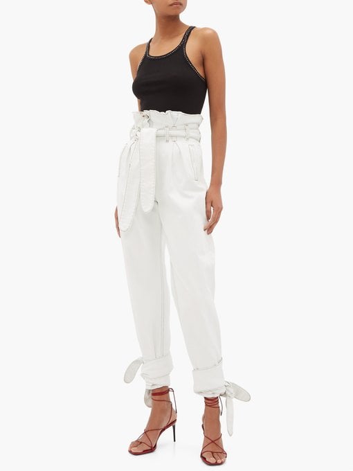 Attico Paperbag Waist Denim Trousers 