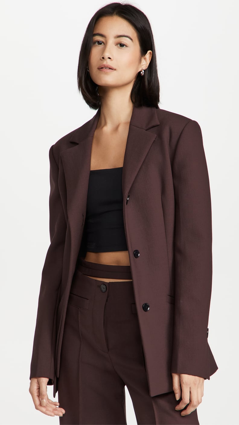 Proenza Schouler Technical Wool Long Line Blazer