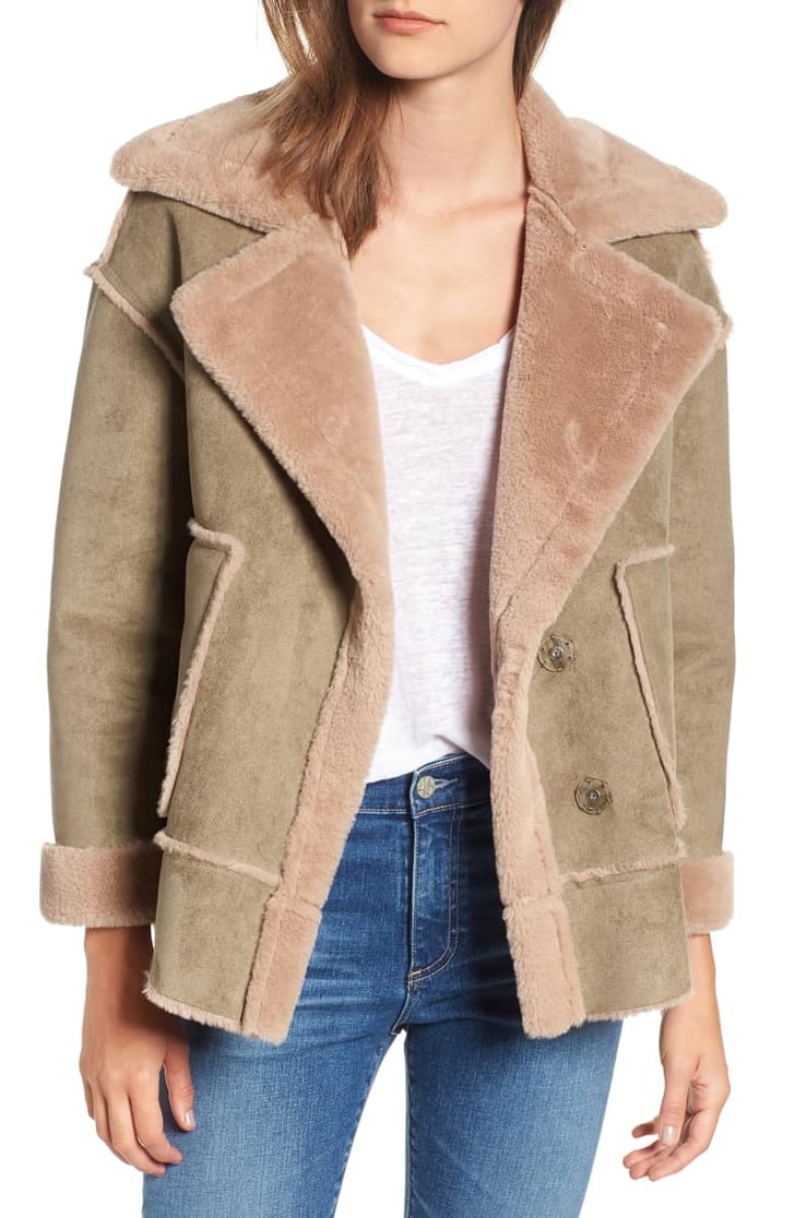 NVLT Faux Shearling Jacket Best Shearling Jackets POPSUGAR Fashion
