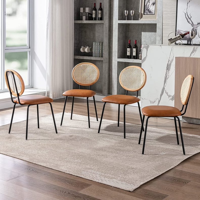 最佳藤餐椅:Jaxsen人造皮革室内厨房餐厅的椅子