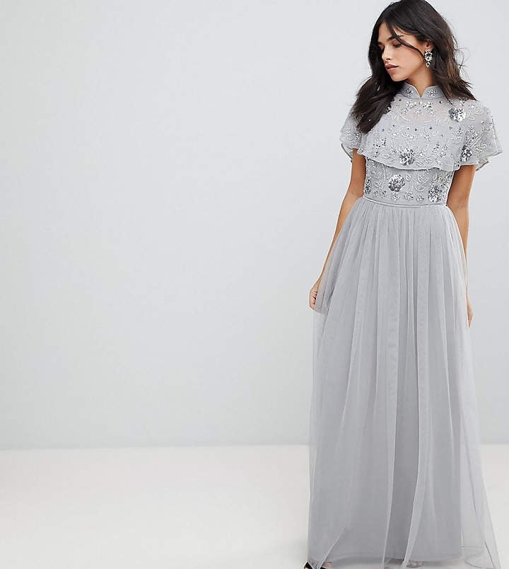 Frock And Frill Premium Embellished Top High Neck Maxi Dress (£155)