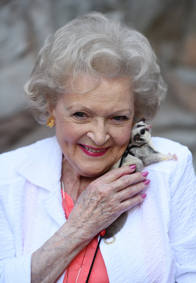 During a Trip to a Zoo in 2015, Betty White Matched Her Nails to Her Lips