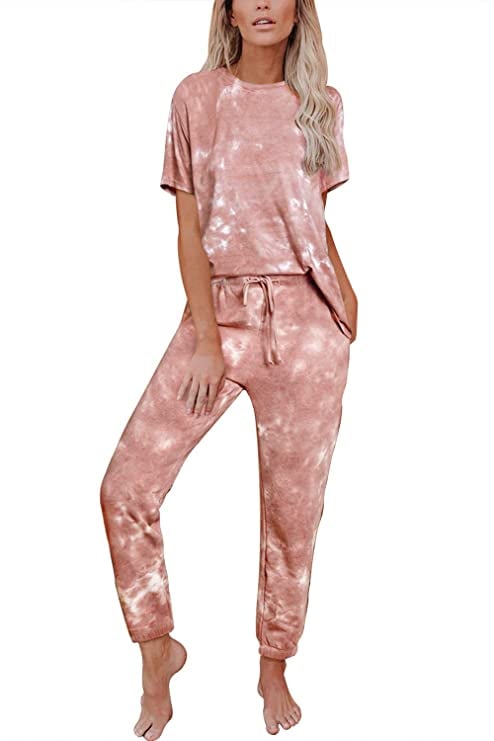 Tie dye 2025 2 piece sweatsuit