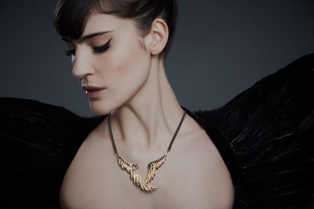 Raven Wing Necklace ($325)