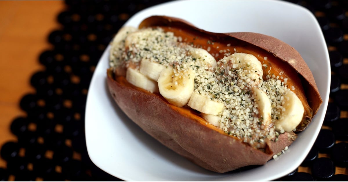 Banana, Almond Butter, Sweet Potato Breakfast POPSUGAR Fitness