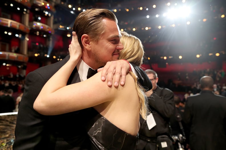 They had a group hug with Kate Winslet.