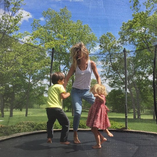Gisele Bündchen got in some trampoline time with her kids on Saturday.