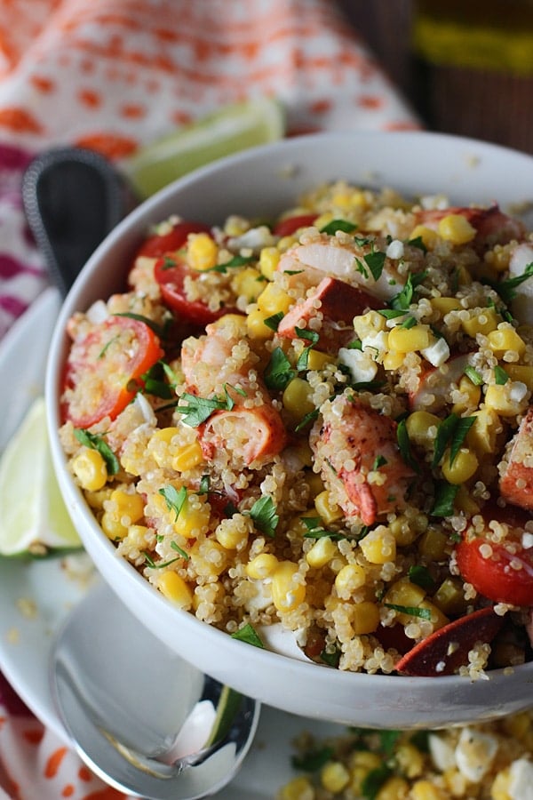 Lobster, Corn, and Quinoa Salad With Lime Vinaigrette