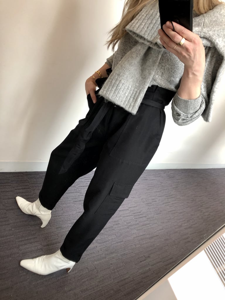 How I Styled My Utility Pants: With Two Sweaters, White Boots, And Jewellery