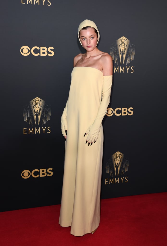 Emma Corrin’s Yellow Miu Miu Dress at the Emmys 2021