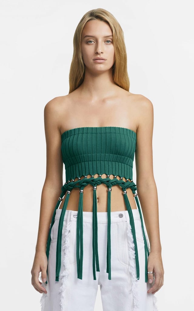 Dion Lee Beaded Fringe Tube Top