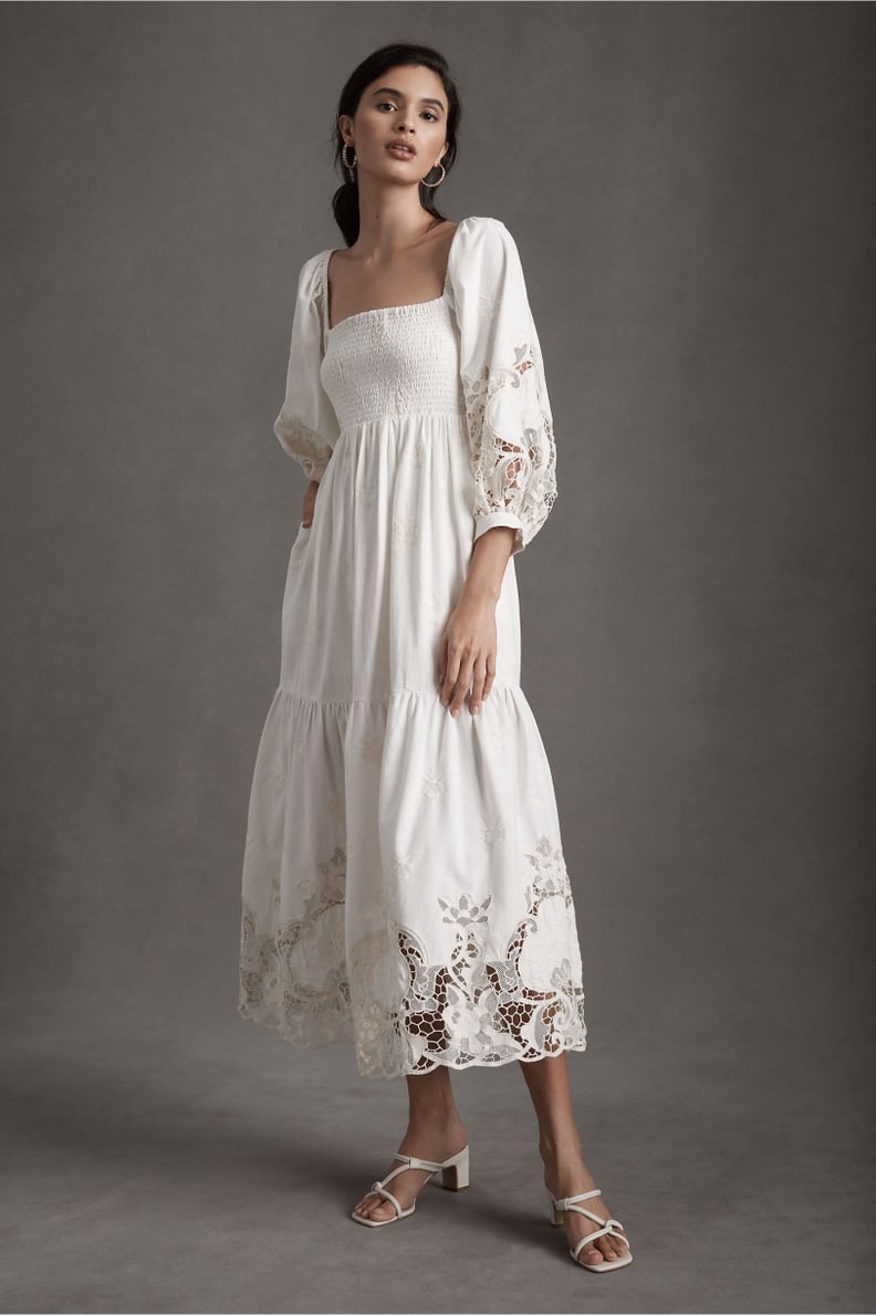 A Puff-Sleeved Dress: BHLDN x Free People Dahlia Cutwork Maxi Dress
