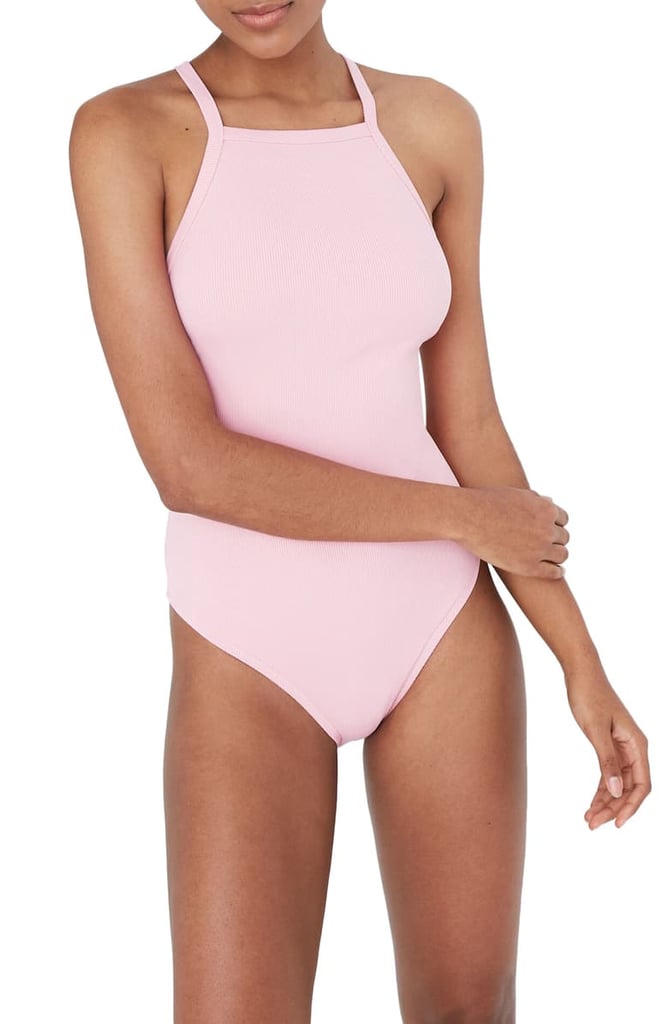 Madewell Second Wave Racerback Rib One-Piece Swimsuit