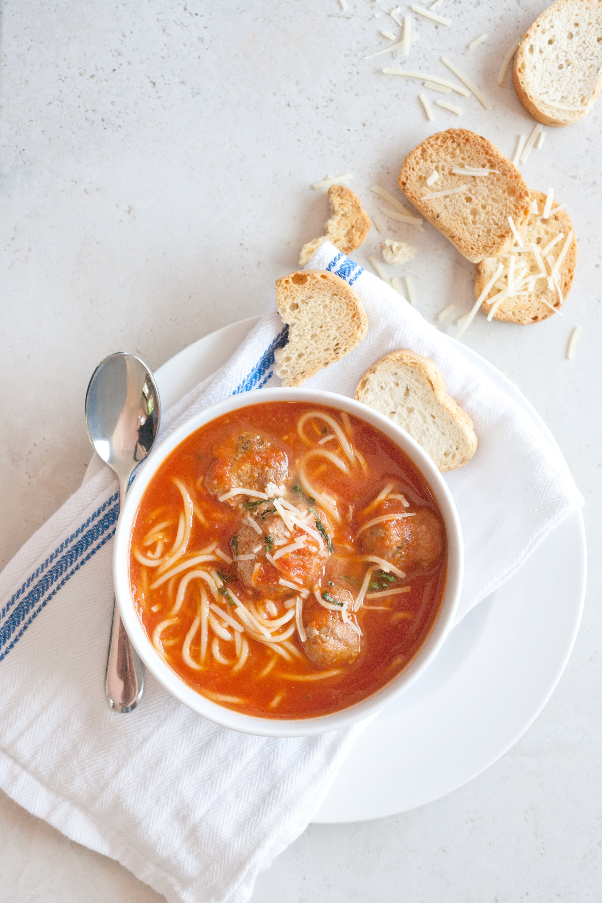 SlowCooker Spaghetti and Meatball Soup POPSUGAR Food