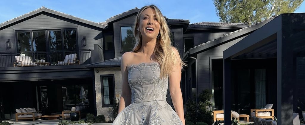 Kaley Cuoco in Oscar de la Renta Dress at 2021 Golden Globes
