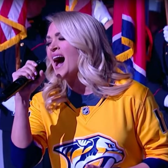 Carrie Underwood's Son Reacts to Her Singing National Anthem