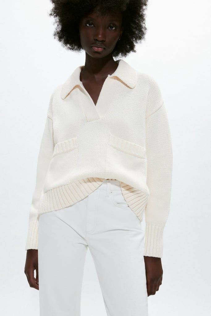 zara collar jumper