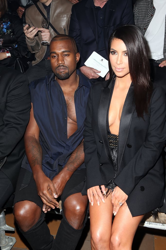 Kanye West Showing Man Cleavage at Paris Fashion Week