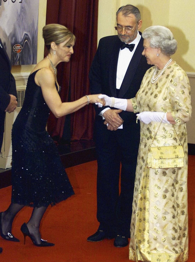 The queen of pop, Madonna, met the Queen of England at the November 2002 world premiere of Die Another Day in London.