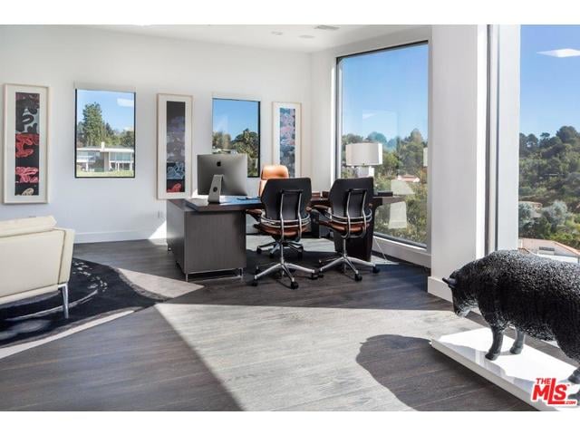 We love how airy and bright the home office is!