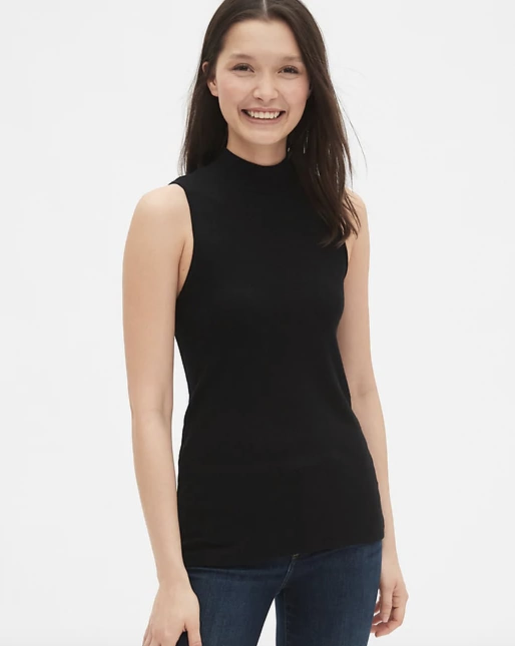 gap mock neck tank