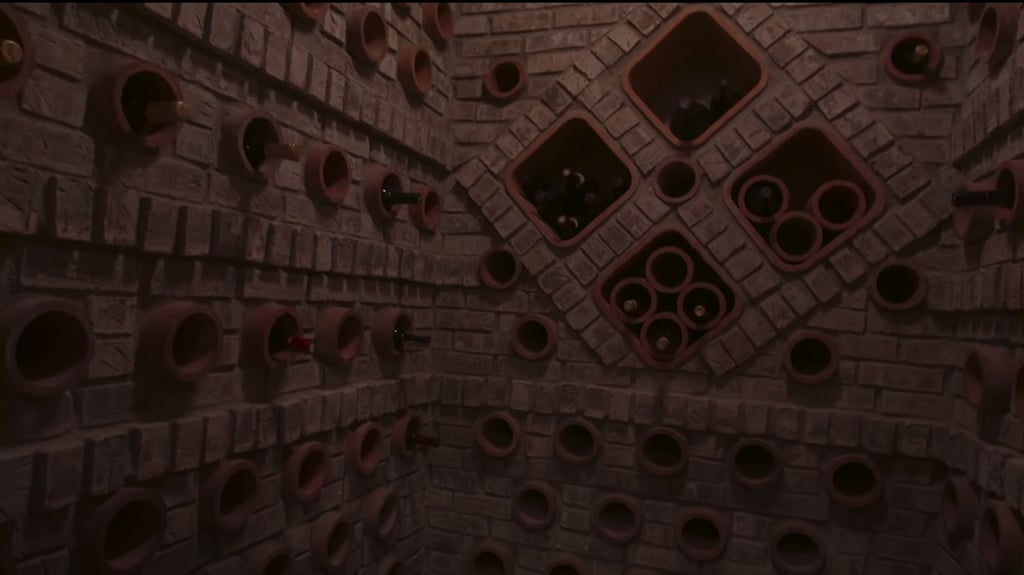 Pippen's basement includes a very Game of Thrones-esque wine cellar.