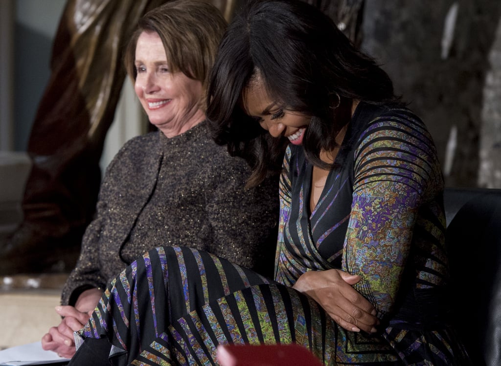 Michelle Obama Wearing a Rainbow Dress