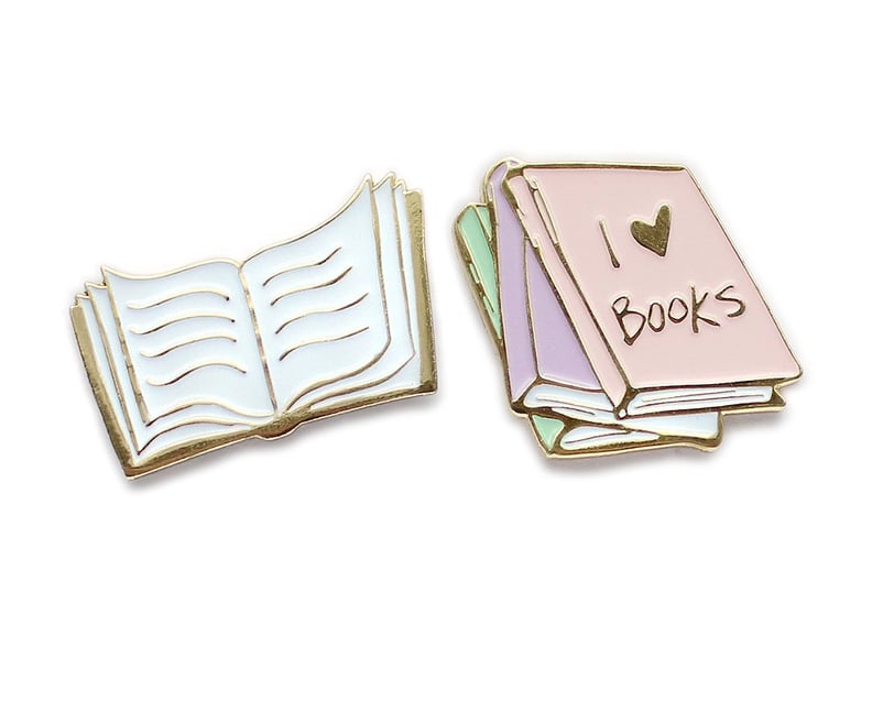 A Gift Under $20: I Love Books Enamel Pin Set