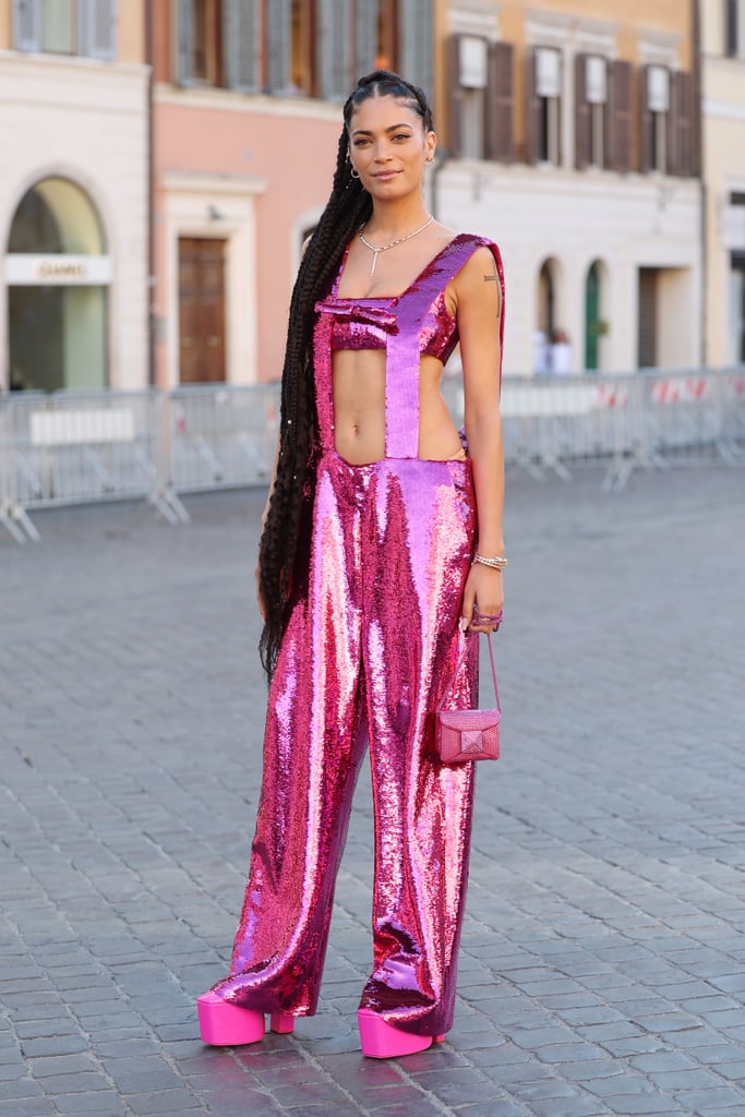 Elodie at the Valentino Couture Show