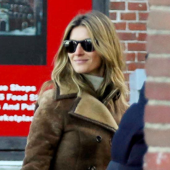 Tom Brady and Gisele Bundchen in the Boston Snow