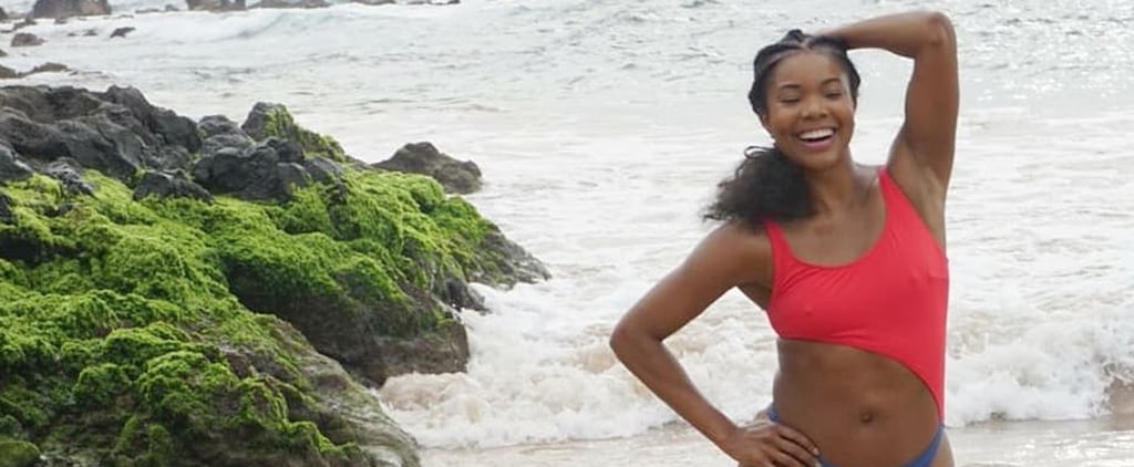 Gabrielle Union's Solid & Striped One-Piece Swimsuit