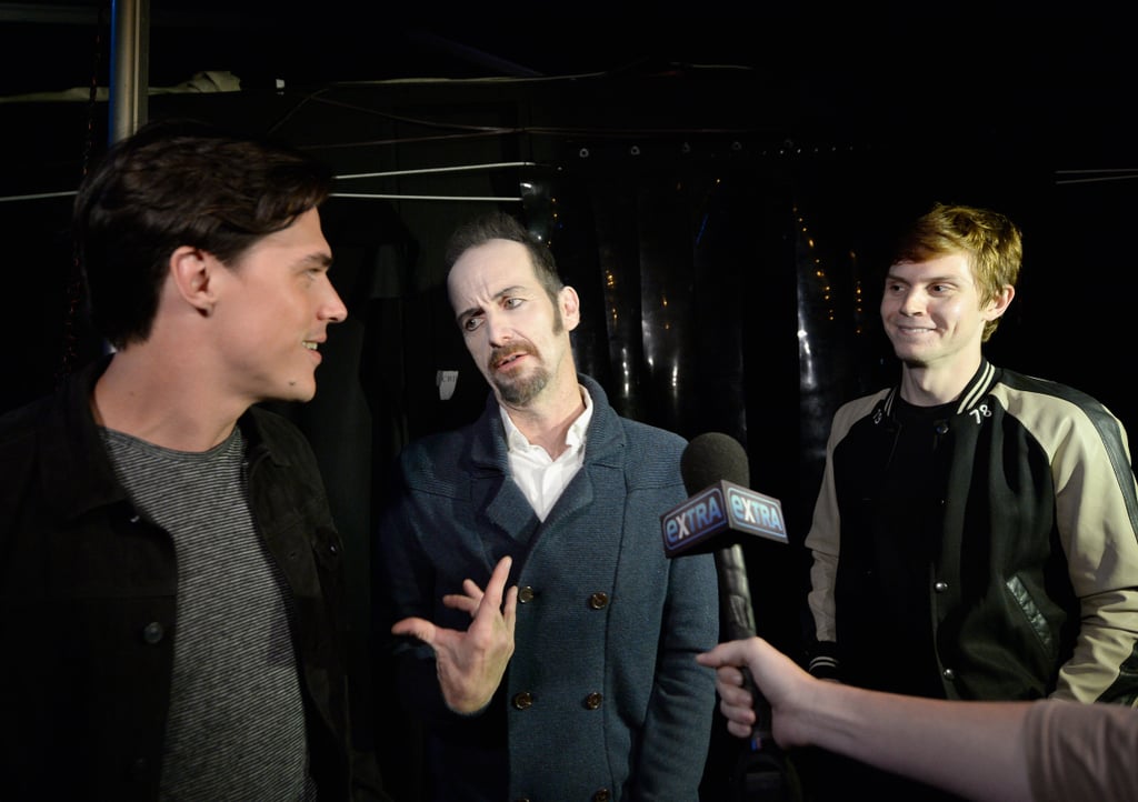 Finn Wittrock: "Never again."
Denis O'Hare: "Aw, c'mon. It was great."
Evan Peters: "I miss that rubber suit."