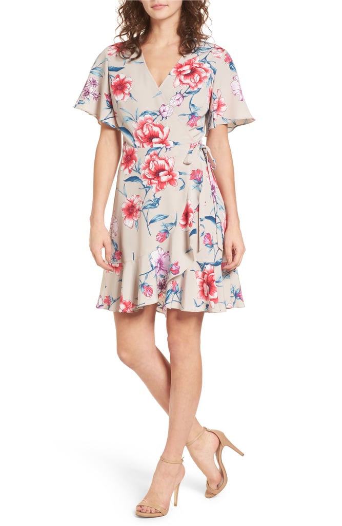 Nude lucy wrap dress Clearance