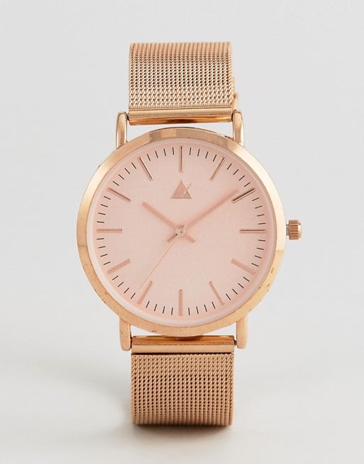 ASOS Rose Gold Clean Mesh Strap Watch