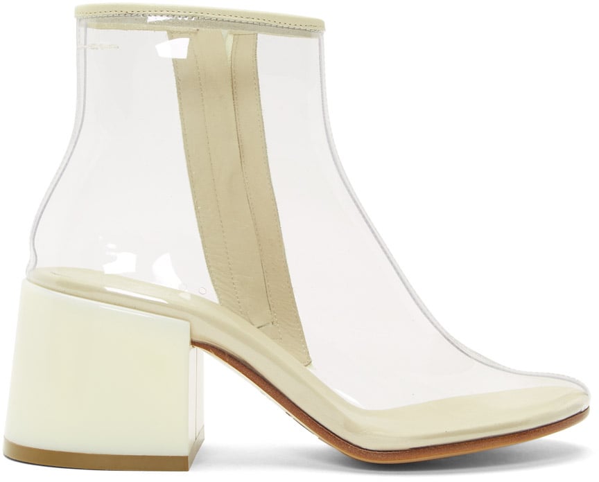 MM6 Maison Margiela Ssense Exclusive Transparent PVC Flare Heel Boots