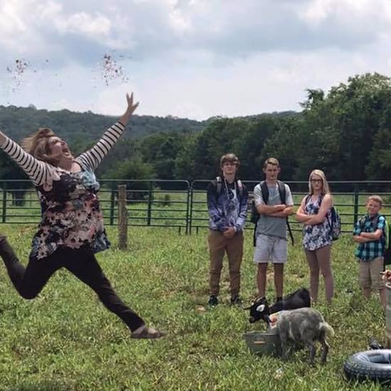 Mom's Jumping For Joy Back-to-School Photo 2017