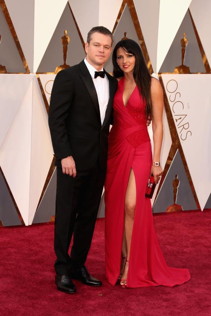 Matt Damon at the Oscars 2016 POPSUGAR Celebrity