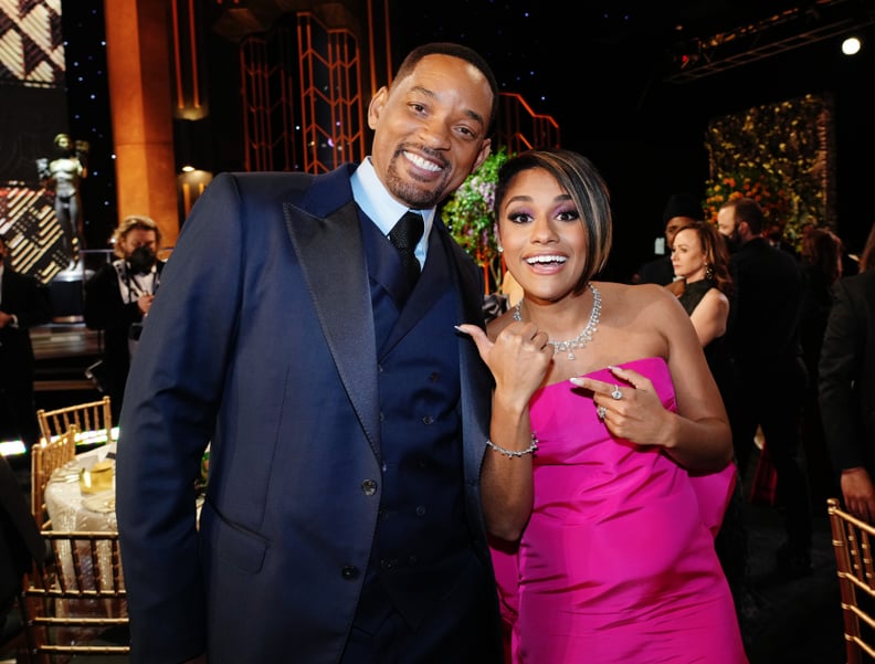 Will Smith and Ariana DeBose at the 2022 SAG Awards