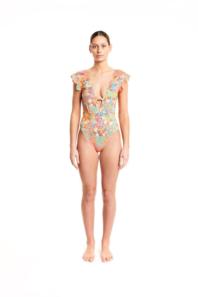 Beth Richards x Roopa Pemmaraju Sophia One Piece Swimsuit in Pink Garden