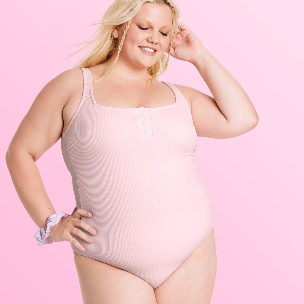 A Classic One-Piece: Stoney Clover Lane x Target Ribbed Henley One Piece Swimsuit