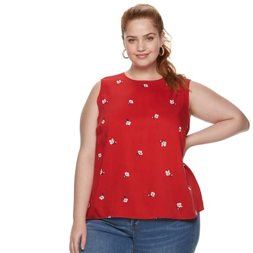 POPSUGAR Plus Size Button Back Tank