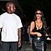Kim Kardashian Black Latex Outfit on Date With Kanye West