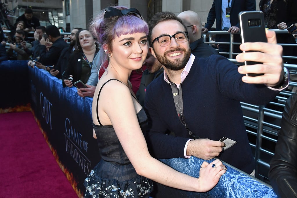 Maisie Williams With Purple Hair April 2019