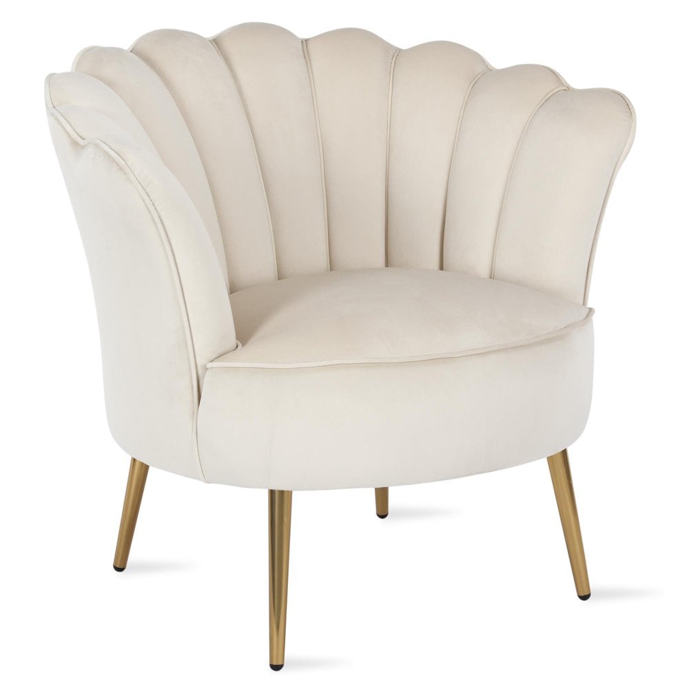 Novogratz Presley Modern Glam Seashell Accent Chair