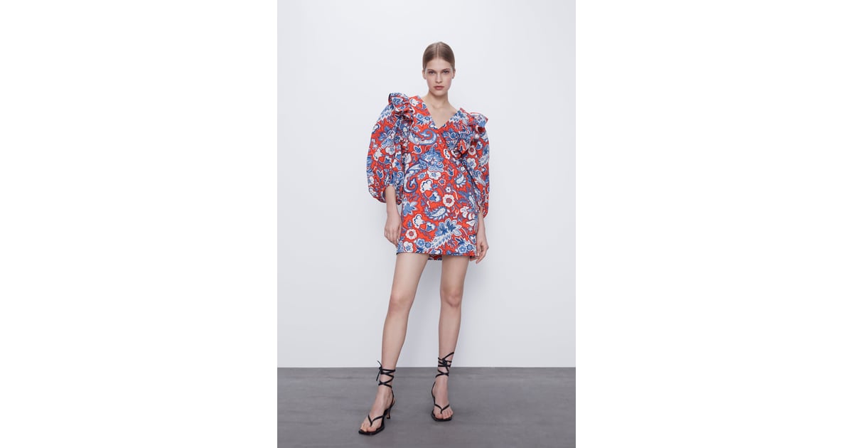 Zara Ruffled Print Dress | Cute Vacation Dresses | POPSUGAR Fashion Photo 2