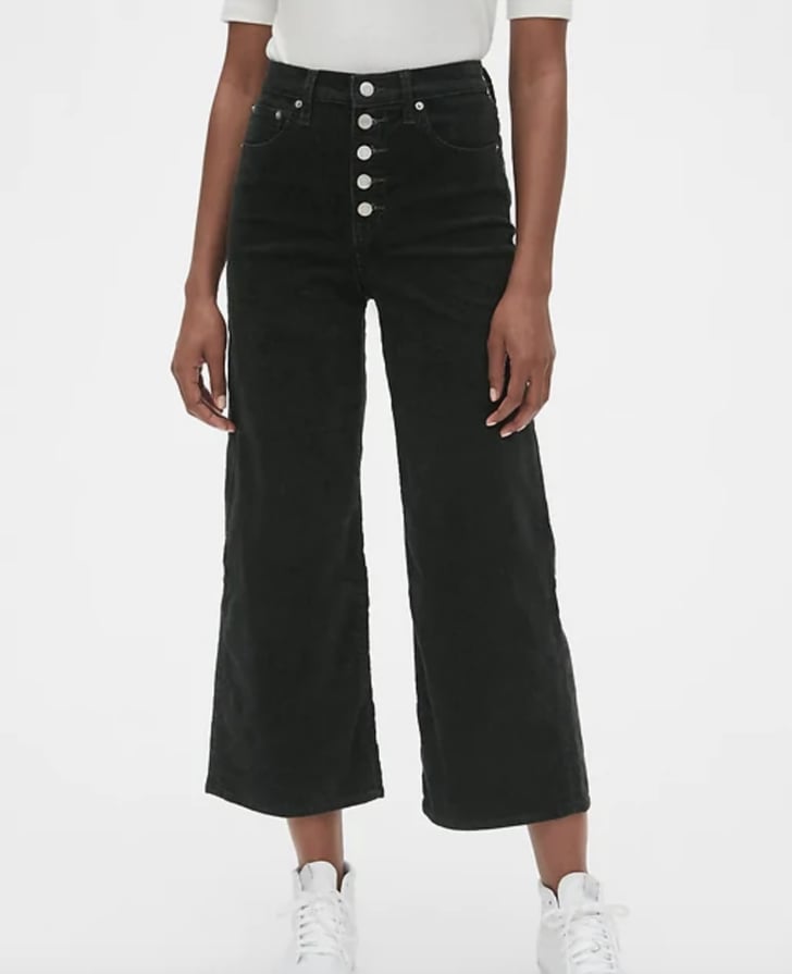 Gap High Rise Button-Fly Wide-Leg Ankle Cords | Best Work Clothes For ...